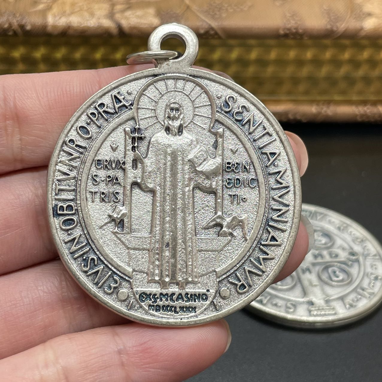 St. Benedict cross medal 4.6 cm made in Italy