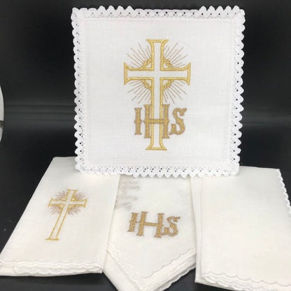 Chalice linen embroidered with 100% linen