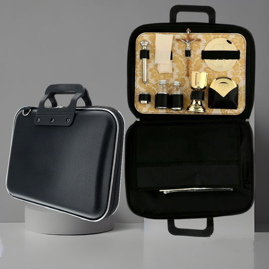 Rigid briefcase with travel mass kit