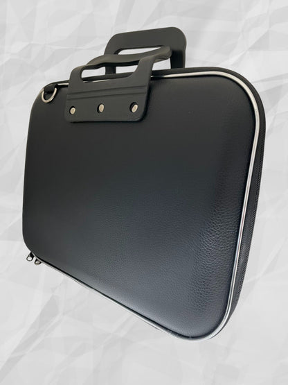 Rigid briefcase with travel mass kit