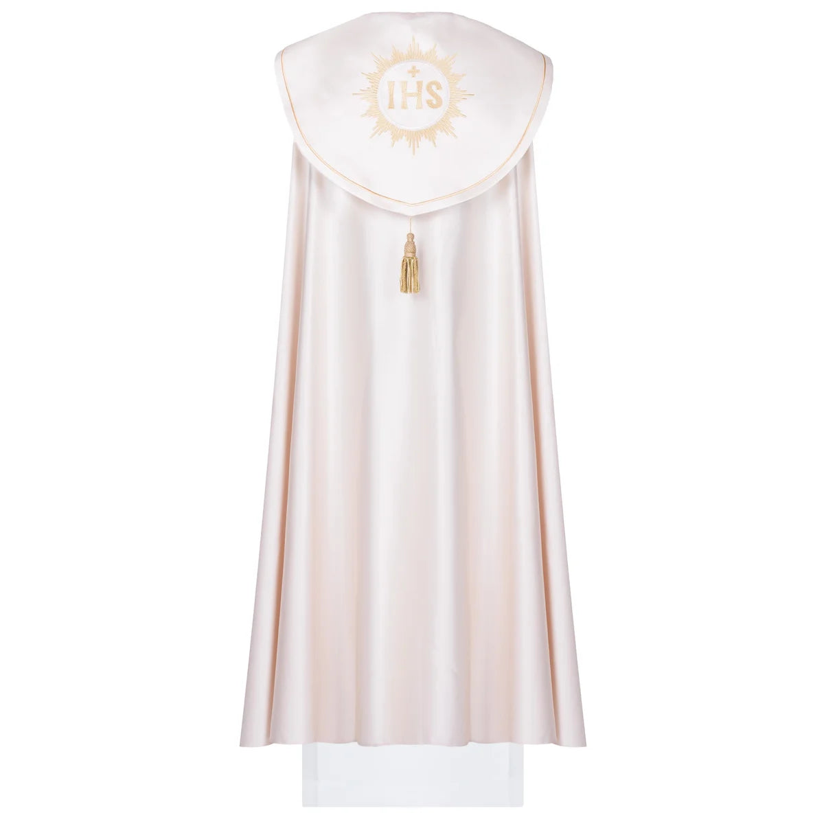 Liturgical cope embroidered IHS KKP037 Ecru