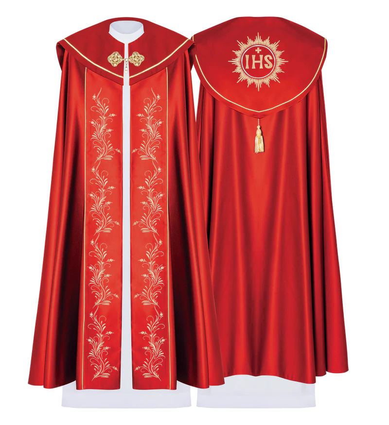 Liturgical cope embroidered IHS KKP  033