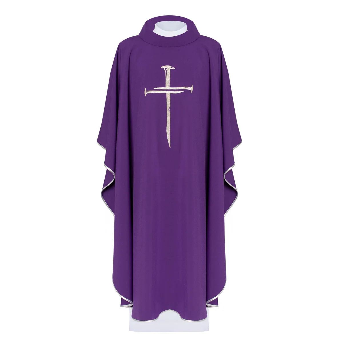 Chasuble with a cross , purple