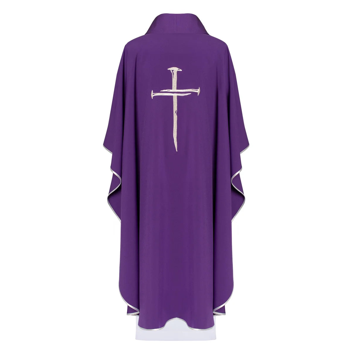 Chasuble with a cross , purple