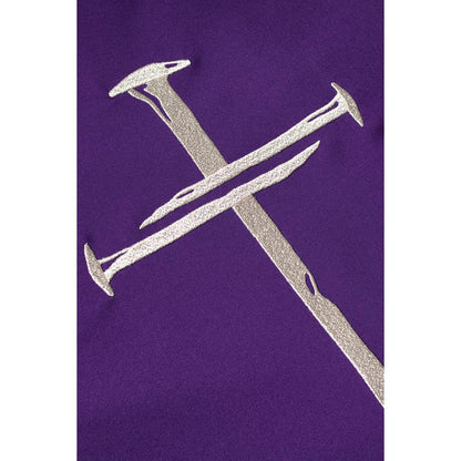 Chasuble with a cross , purple