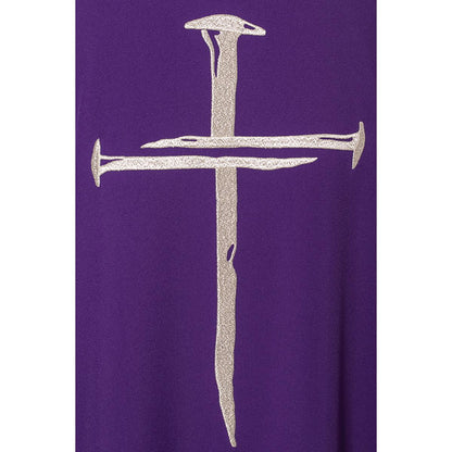 Chasuble with a cross , purple