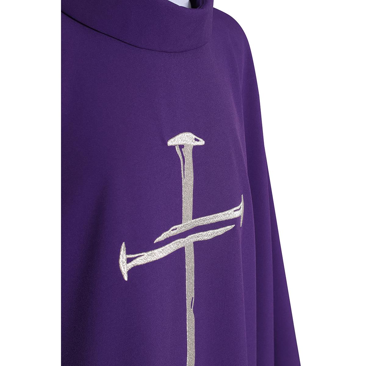 Chasuble with a cross , purple