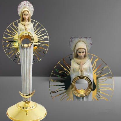 Monstrance in Wood of Mary   Height 83cm