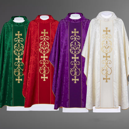 Liturgical chasuble decorated with an three crosses