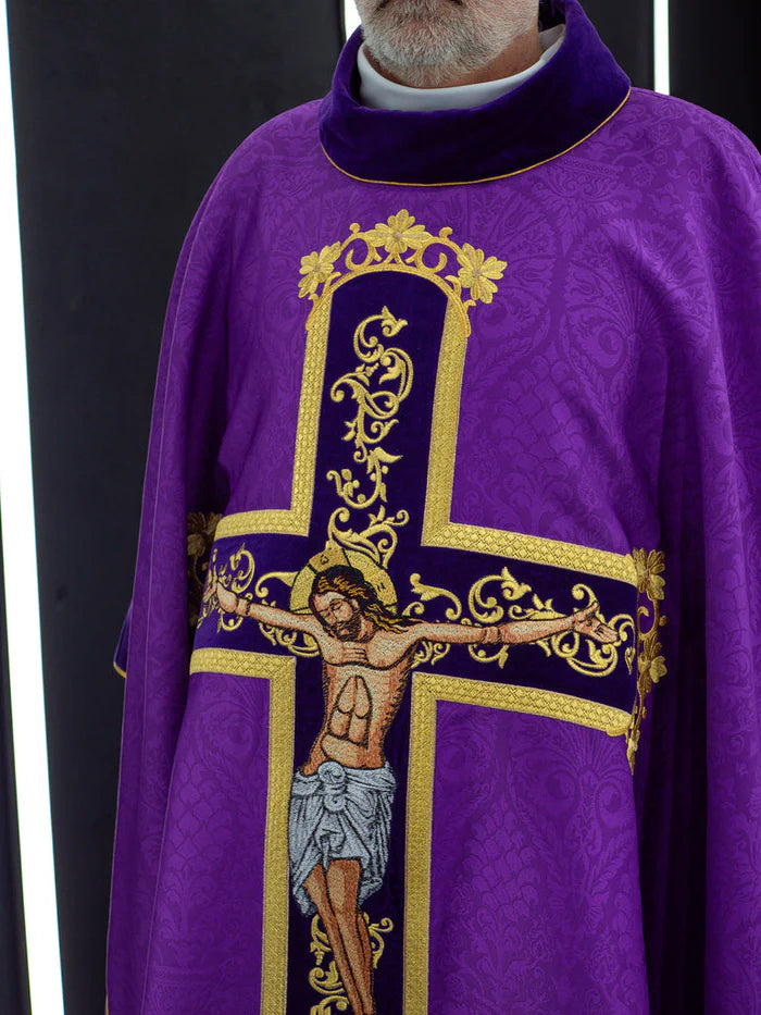 Chasuble embroidered with Jesus Christ