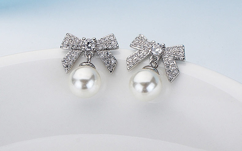 7Pairs Earrings 925 Silver Needle Stud with Gift Box, Earbob Stud for Woman, A Week of Earrings, Luxury, Romantic Gift