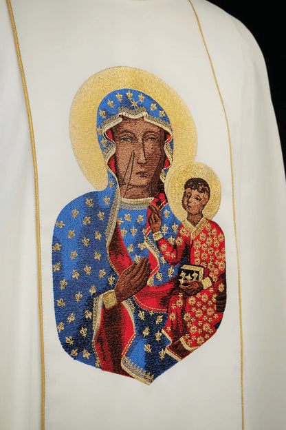 Chasuble with the image of Our Lady of Czestochowa