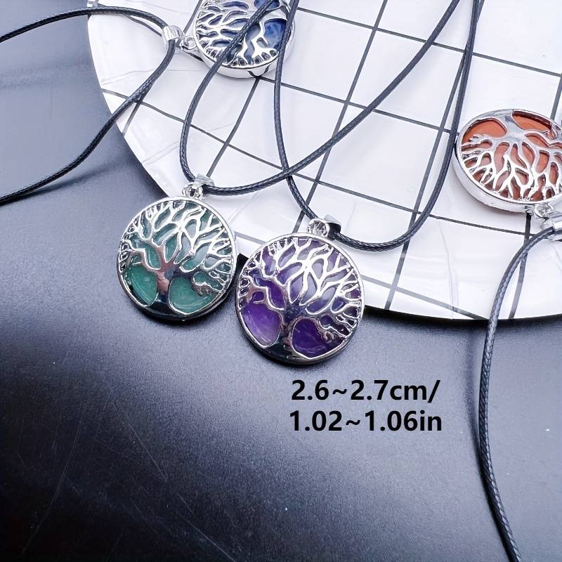 Natural Stone Tree Of Life Pendant