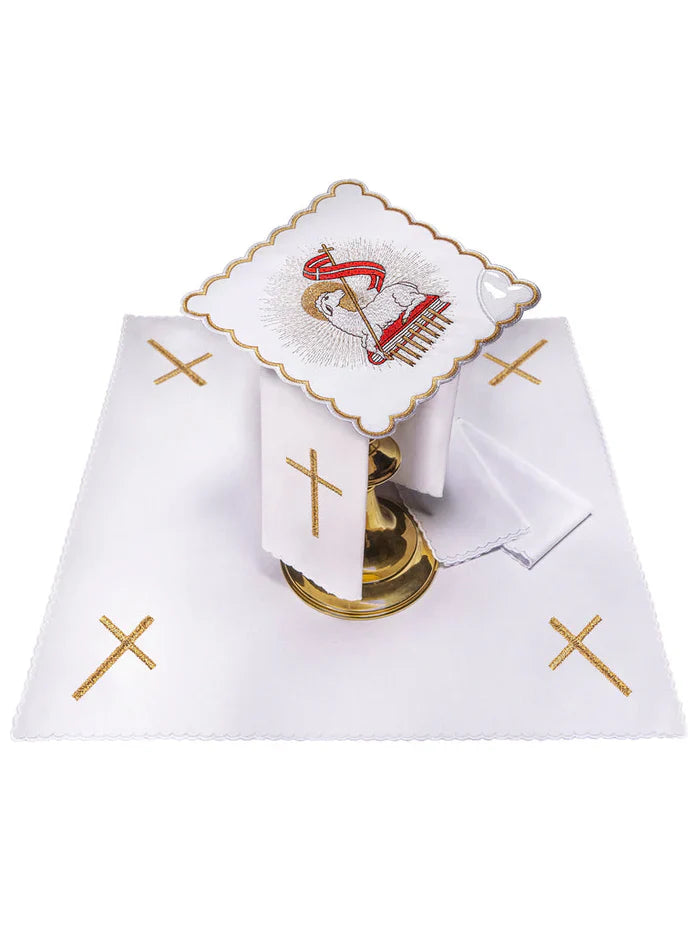 Altar linens set 100% polyester Lamb of God