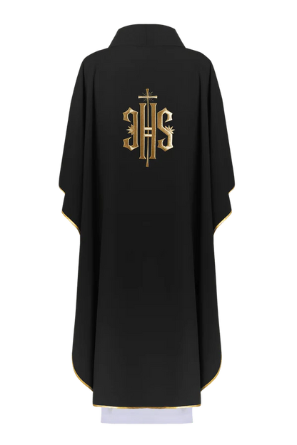 Chasuble embroidered with the IHS symbol