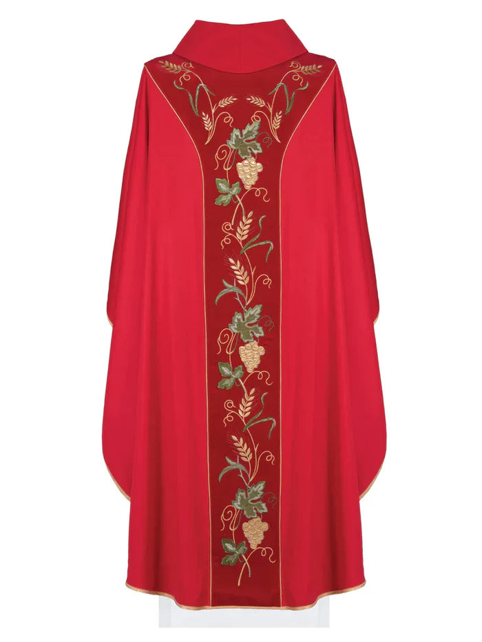 IHS embroidered chasuble