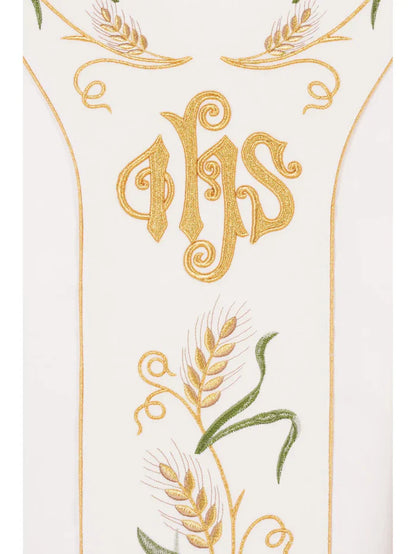 IHS embroidered chasuble