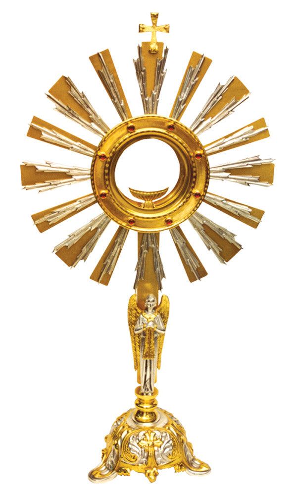 Monstrance with praying angel 53cm