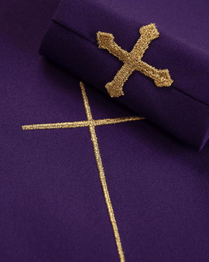 Liturgical chasuble decorated with an three crosses