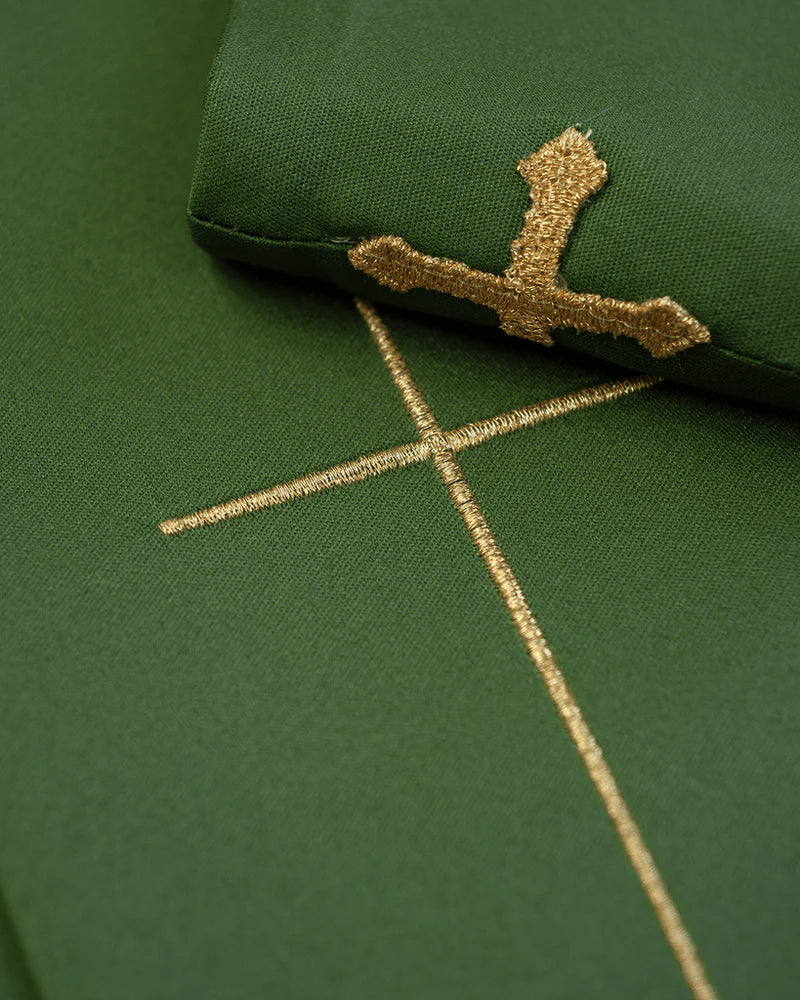 Chasuble embroidered with the symbol of the Eucharistic chalice